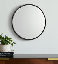Load image into Gallery viewer, 36" Metal Round Framed Accent Mirror - Black
