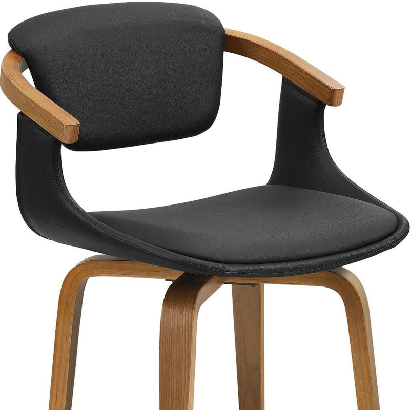 Faux Leather Dining Arm Chair - Black
