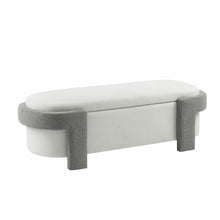 Load image into Gallery viewer, Large Versatile Storage Ottoman Bench: Spacious, Durable, Stylish - White / Light Gray
