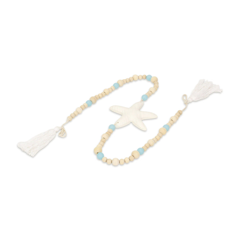 Starfish Seashells Hand Painted Tabletop Sculpture - Brown