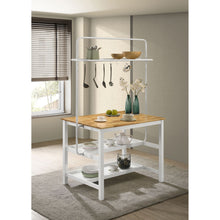 Load image into Gallery viewer, Cowichan - Kitchen Island Counter Table With Pot Rack - White
