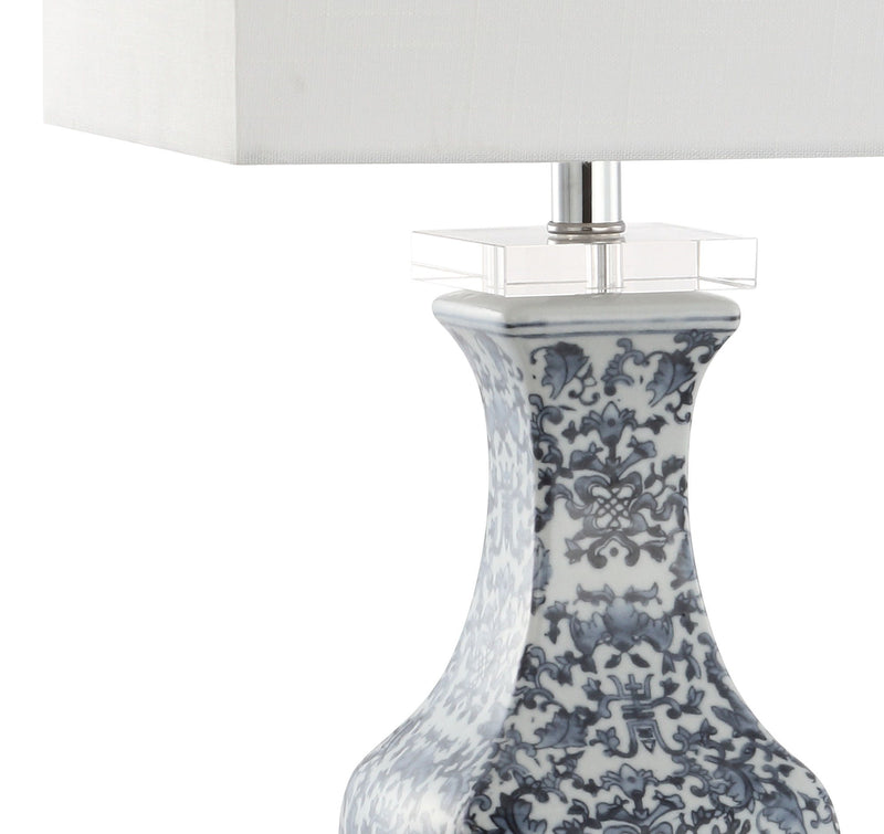 Novelty Table Lamp With Square Shade - Blue