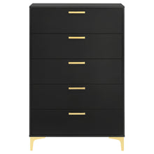 Load image into Gallery viewer, Lexie - 5 Drawer Rectangular Chest - Black
