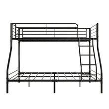 Load image into Gallery viewer, Heavy Duty Twin-Over-Full Metal Bunk Bed, Easy Assembly with Enhanced Upper-Level Guardrail, Black
