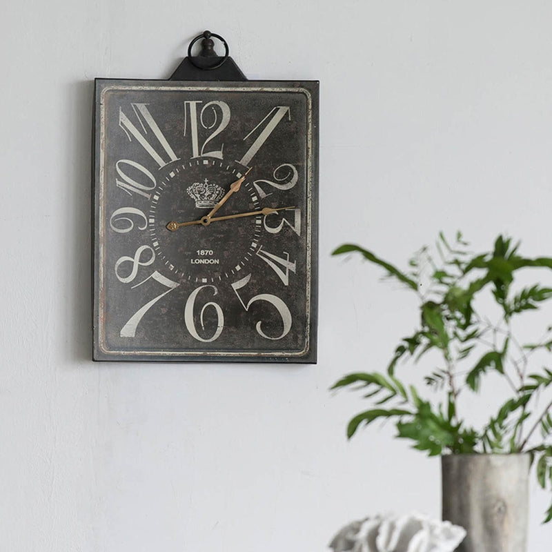 Vintage Style Wall Clock - Black