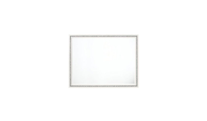 35" Framed Mounted Dresser Mirror - White