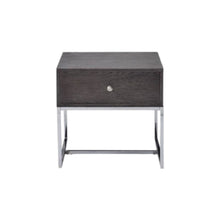 Load image into Gallery viewer, Manufactured Wood Rectangular End Table With Drawer - Chrome And Gray Oak
