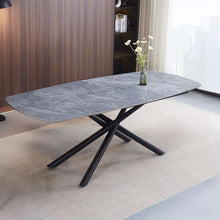 Load image into Gallery viewer, Hester - Ceramic Top Dining Table - Gray &amp; Black
