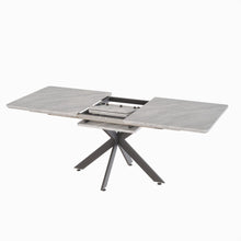 Load image into Gallery viewer, Extendable Dining Table Set With Curved Backrest Upholstered Chairs
