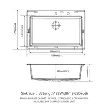 Load image into Gallery viewer, Quartz Kitchen Sink, Granite Composite, Drop In Sink With Durable Design
