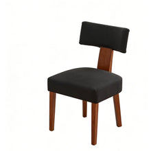 Load image into Gallery viewer, Linen Solid Wood Dining Side Chairs (Set of 2) - Black / Brown
