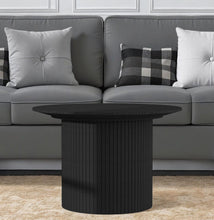 Load image into Gallery viewer, 24" Wood Round Pedestal Coffee Table - Black
