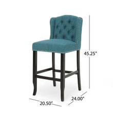 Load image into Gallery viewer, Vienna - Contemporary Fabric Tufted Wingback Counter Stools (Set of 2)
