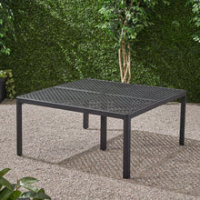 Load image into Gallery viewer, Outdoor Modern Aluminum Dining Table With Woven Accents
