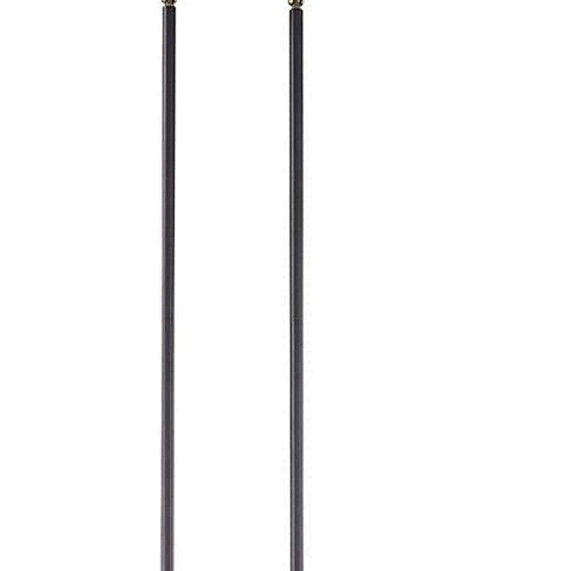 Kitchen Island Two Light Metal Dimmable Chandelier With Shades - Black / Gray