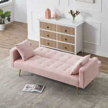 Load image into Gallery viewer, Teddy Fleece Sofa Bed With Luxurious Throw Pillows
