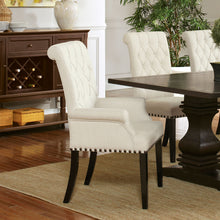 Load image into Gallery viewer, Vaughn - Upholstered Dining Chair With Tapered Legs And Nailhead Trim - Beige
