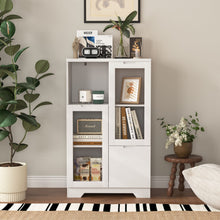 Load image into Gallery viewer, Modern Cabinet With Glass Doors And Drawer
