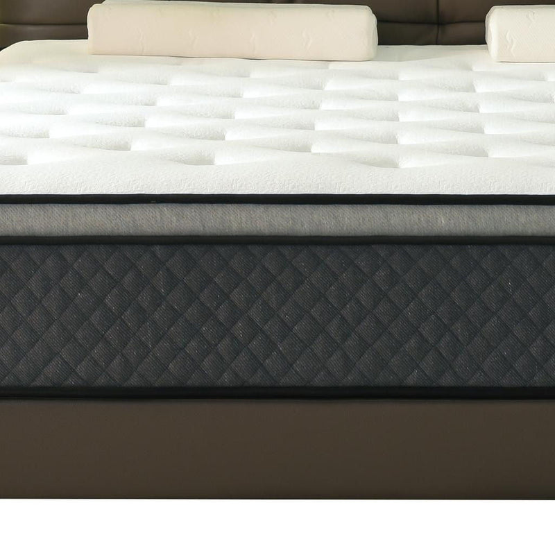 10" Full Double Foam Hybrid Mattress - White / Dark Gray