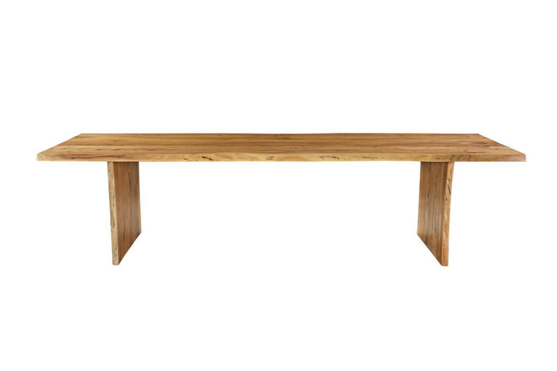 120'' Solid Wood Live Edge Sled Base Dining Table - Brown