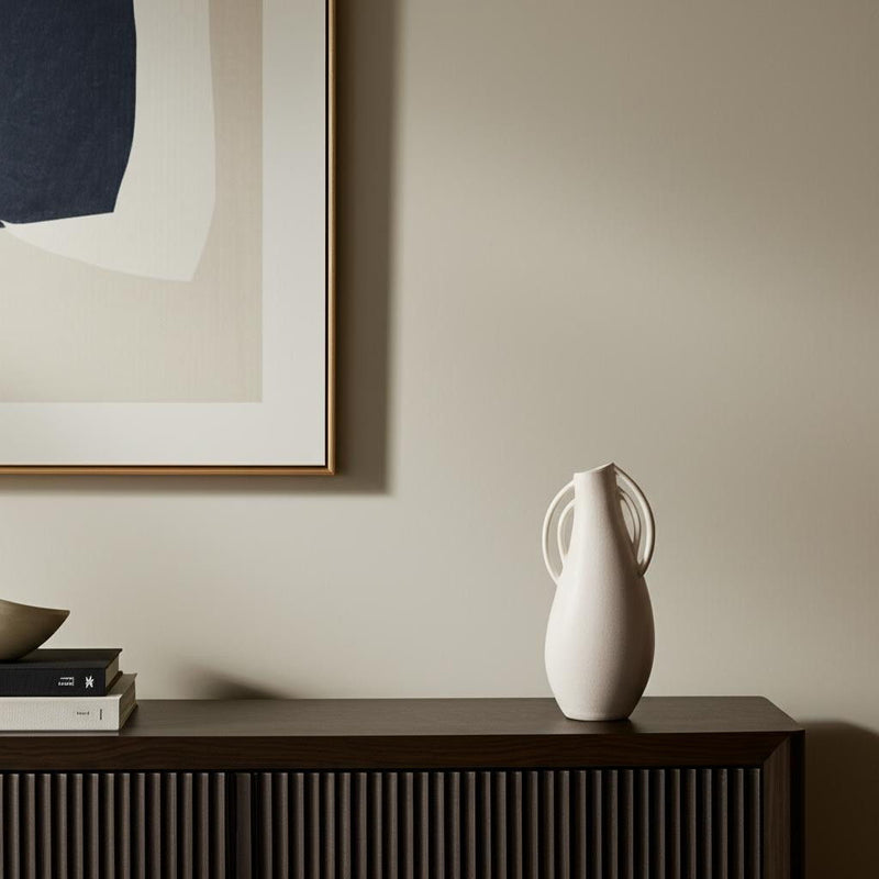Speckle Amphora Table Vase - Off White