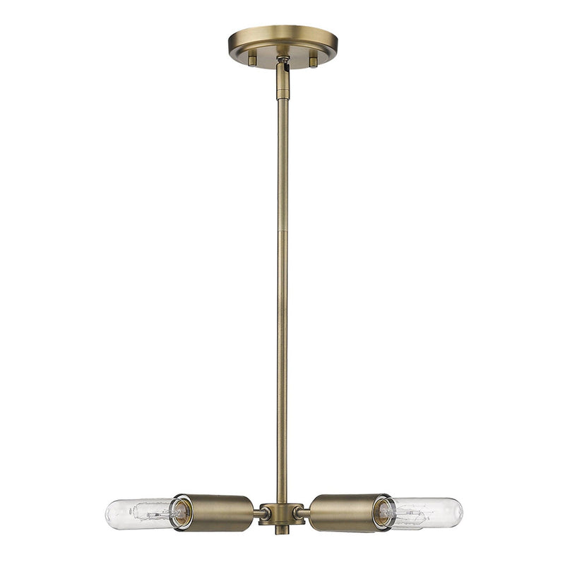 Four Light Metal Dimmable Chandelier - Gold