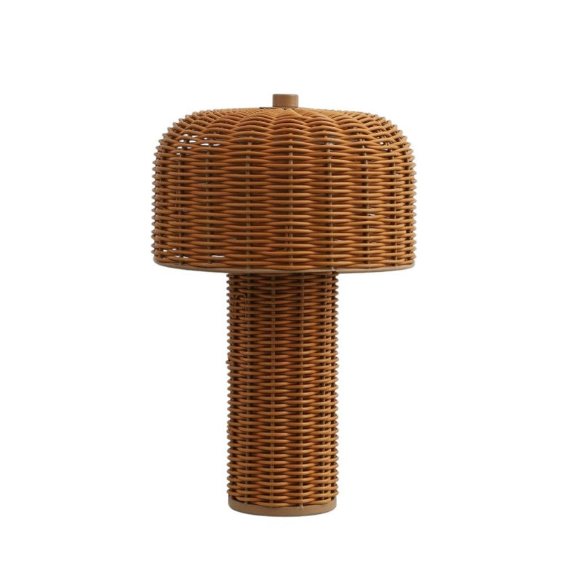 USB Table Lamps With Globe Shades (Set of 2) - Light Brown