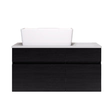 Load image into Gallery viewer, Floating Bathroom Vanity With Sink For Small Bathroom - White / Black
