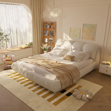 Load image into Gallery viewer, Luxury Upholstered Platform Bed With Oversized Padded Backrest And Solid Wood Frame
