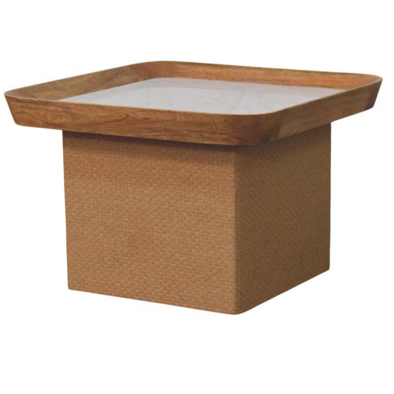 Square Coffee Table With 11 - Brown