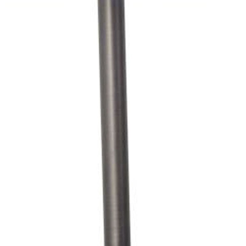 25" Round Bedside Lamp With Drum Shade - Gray