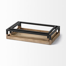 Load image into Gallery viewer, Wood Indoor Outdoor Dining Room Tray With Handles (Set of 2) - Brown

