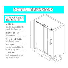 Load image into Gallery viewer, Frameless Single Sliding Soft Close Shower Doors, 5/16" Sgcc Tempered Glass
