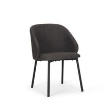 Load image into Gallery viewer, Fabric Wood Dining Side Chair - Gray / Black

