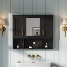 Load image into Gallery viewer, Modern Wall Mounted Medicine Cabinet With Adjustable Shelves, Soft Close Doors, High Define Mirror
