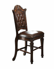 Load image into Gallery viewer, Faux Leather And Solid Wood Counter Height Bar Chairs (Set of 2) - Brown
