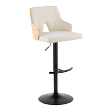 Load image into Gallery viewer, Stella - Contemporary Adjustable Barstool Stool With Swivel And Rounded T Footrest (Set of 2)

