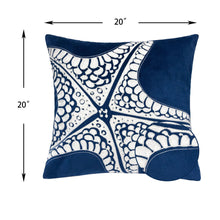 Load image into Gallery viewer, Seastar Starfish Pillow With Hidden Zipper (Set of 2) - Indigo
