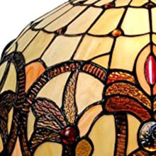 Load image into Gallery viewer, 16" Tiffany Style Stained Glass Two Light Glass Dimmable Ceiling Light - Beige
