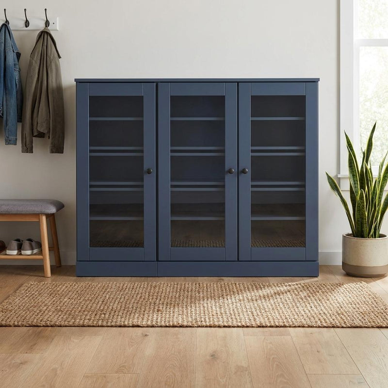 Solid Woodshoe Storage Cabinet (756028) - French Blue