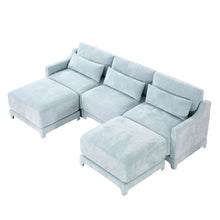 Load image into Gallery viewer, Stylish Sofa With Ottoman And Lumbar Pillows, Ergonomic Design
