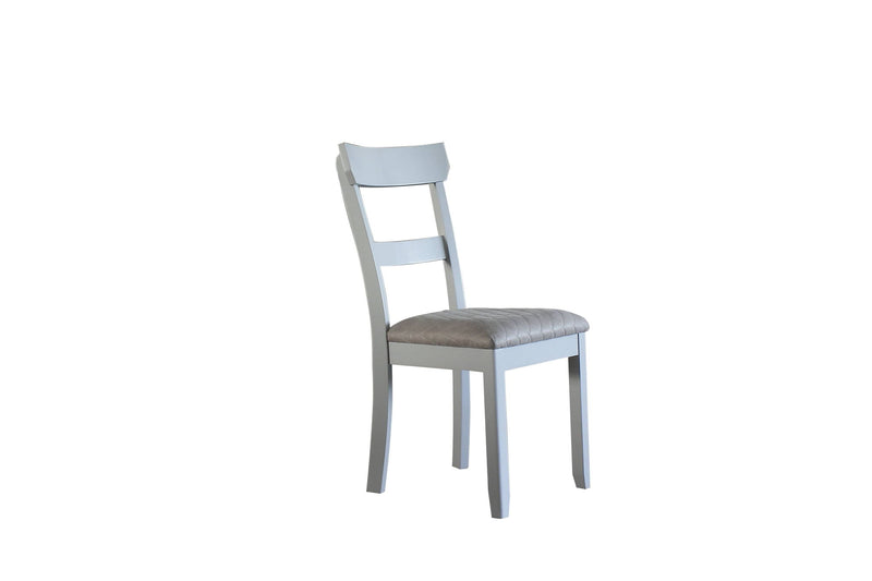 Fabric Upholstered Open Back Dining Side Chairs (Set of 2) - Gray