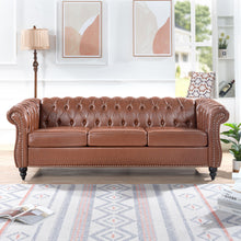 Load image into Gallery viewer, Rolled Arm Chesterfield 3 Seater Sofa
