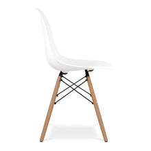 Load image into Gallery viewer, Heavy Duty Plastic Wood Dining Side Chair - White
