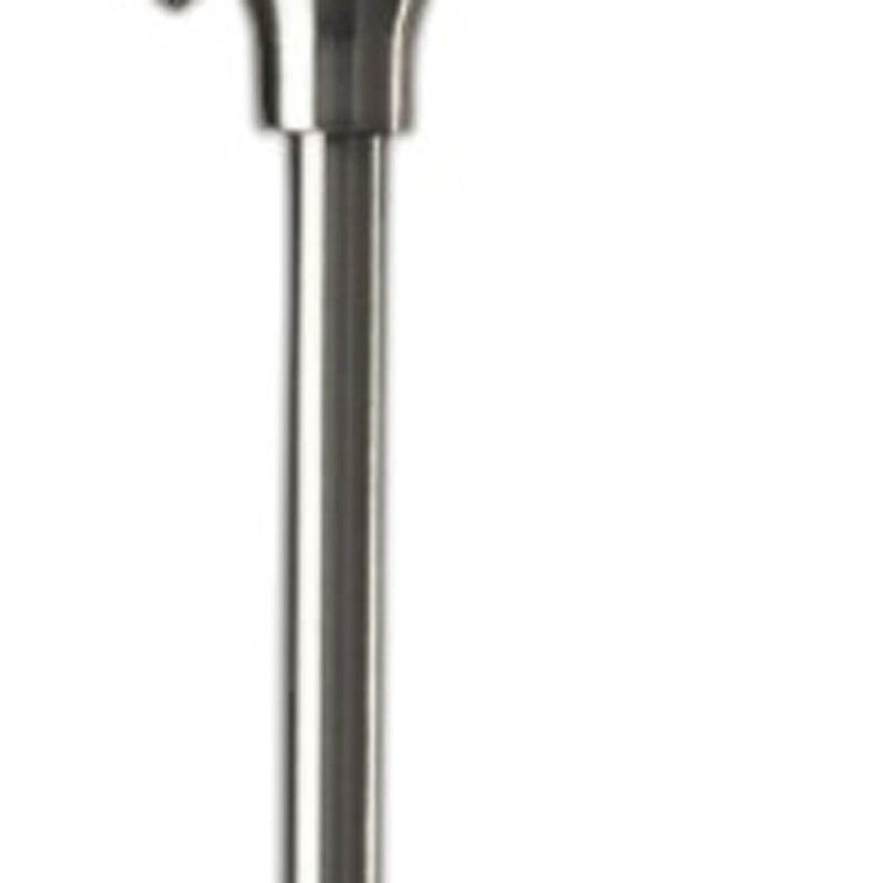 Tailored Metal Torchiere With Bright Illumination - Satin Steel