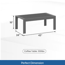 Load image into Gallery viewer, All-Weather Outdoor Coffee Table With Wood-Look Top
