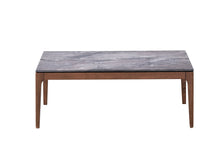 Load image into Gallery viewer, 47" Stone And Solid Wood Coffee Table - Cool Gray

