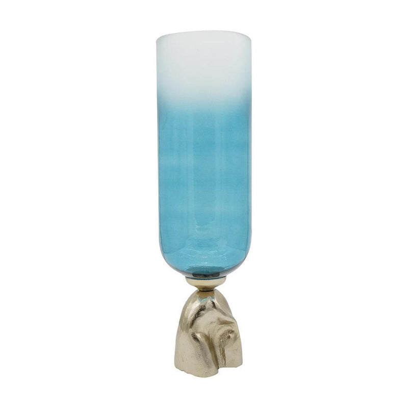 Ombre Pedestal Table Vase (565457) - Blue / Gold