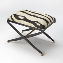 Load image into Gallery viewer, Cotton Blend And Black Ottoman - Black / White
