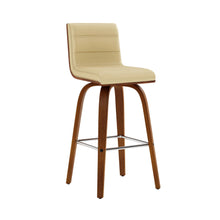 Load image into Gallery viewer, Fabric And Iron Low Back Counter Height Swivel Bar Chair - Cream And Brown
